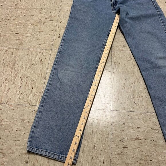 Levis 505 Jeans Men's 30x32 Blue Denim Regular Fit Straight Leg Light Wash - Picture 9 of 10